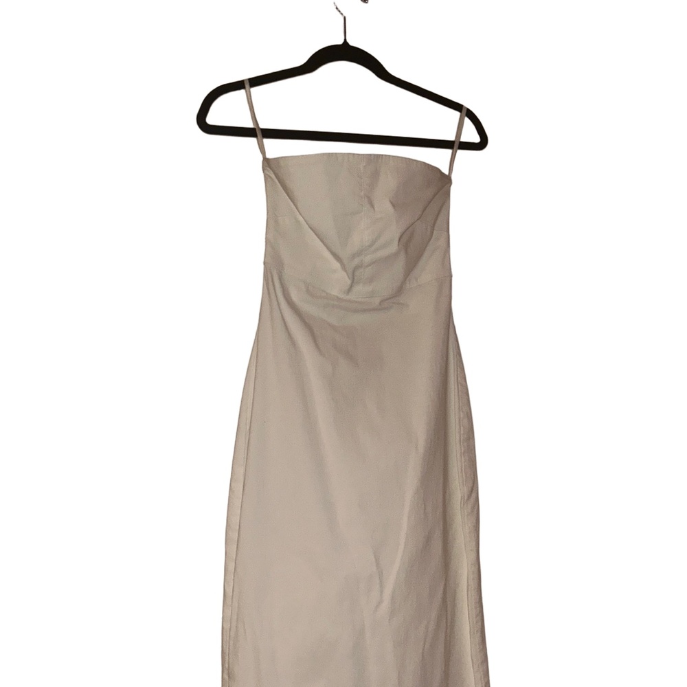 Express White Floor Length Strapless Spaghetti St… - image 2